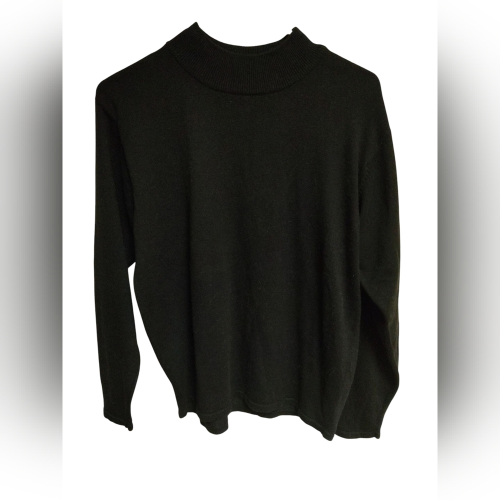 Vintage Casual Corner Women's Knit Mock Turtleneck Long Sleeve Sweater, Sz M